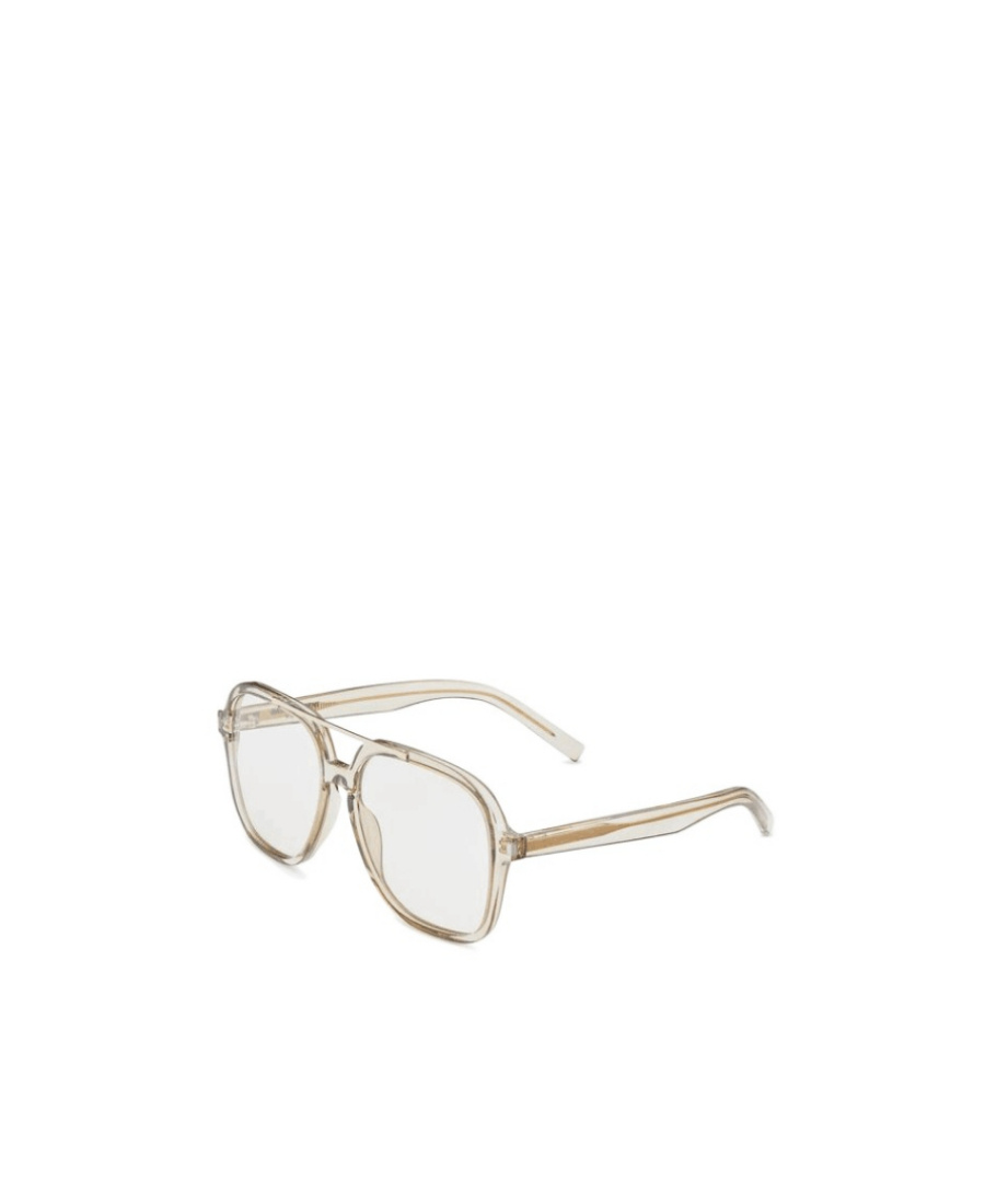 Saint Laurent Square-frame Pilot Glasses In White