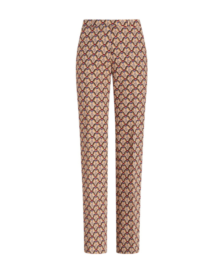 Etro Floralia -jacquard Trousers In Nude