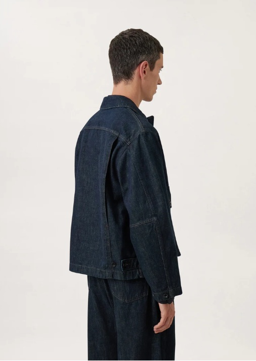 Lemaire Denim Shirt Jacket In Black
