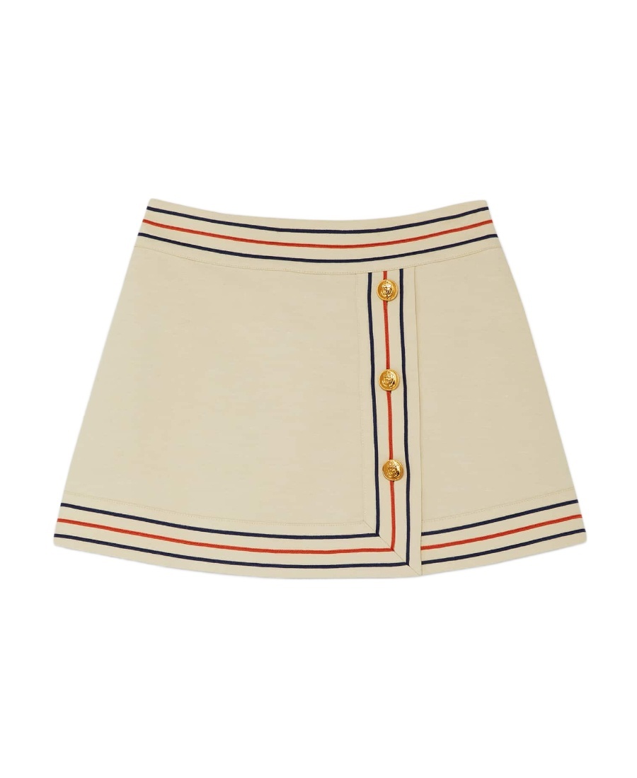 Gucci Women Linen Blend Skirt In Nude