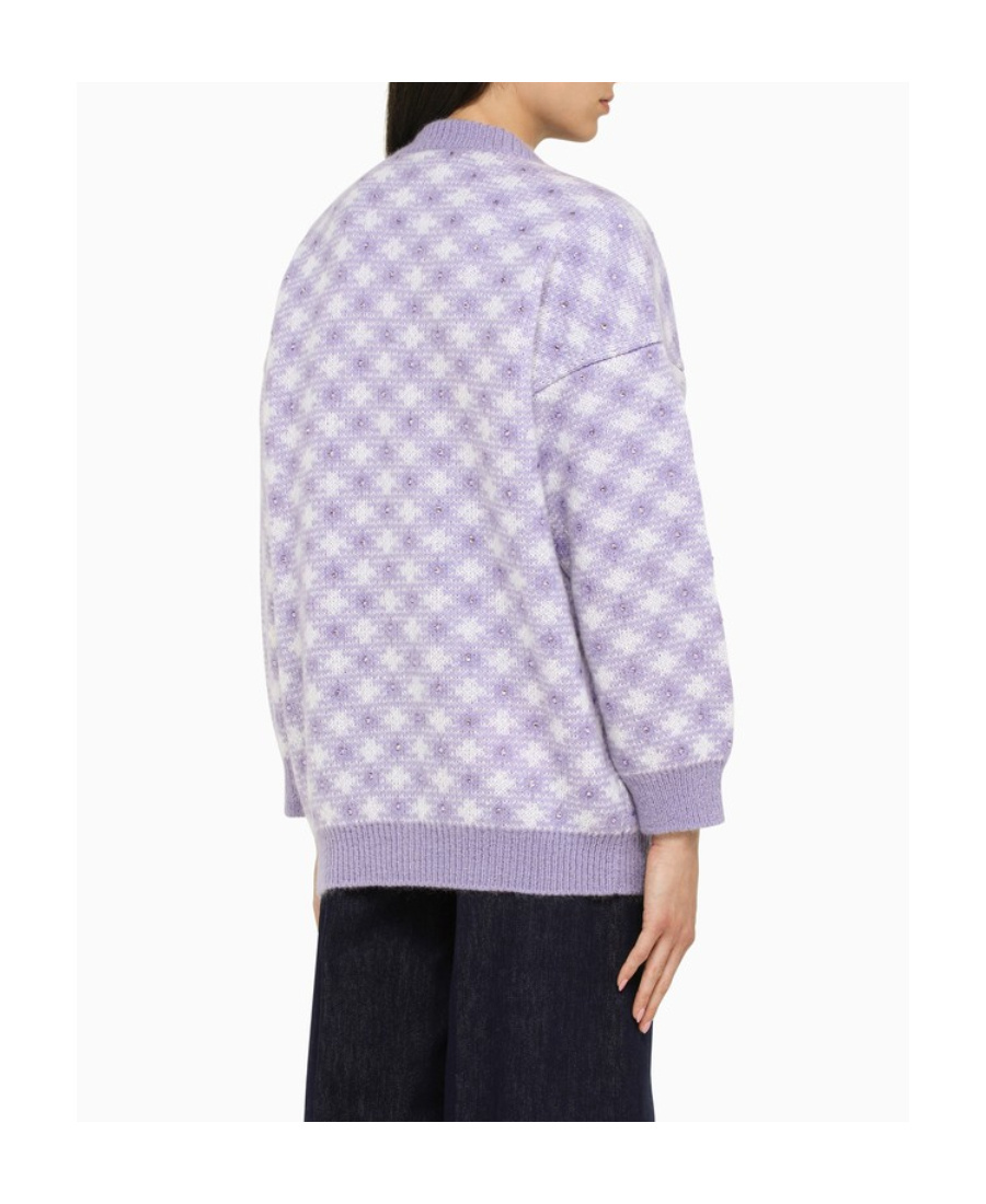 Alessandra Rich Women V-neck Cardigan In Purple
