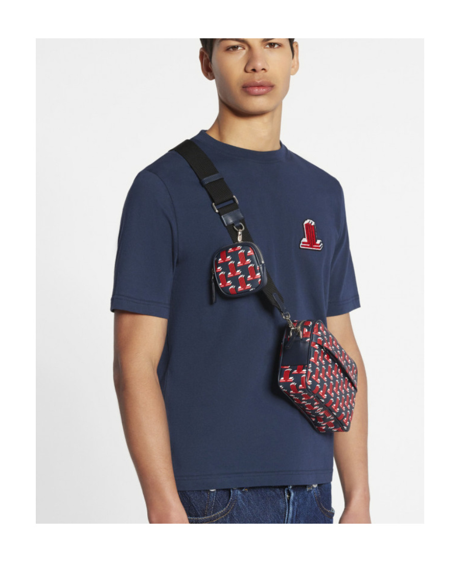 Lanvin Logo Shoulder Bag In Black