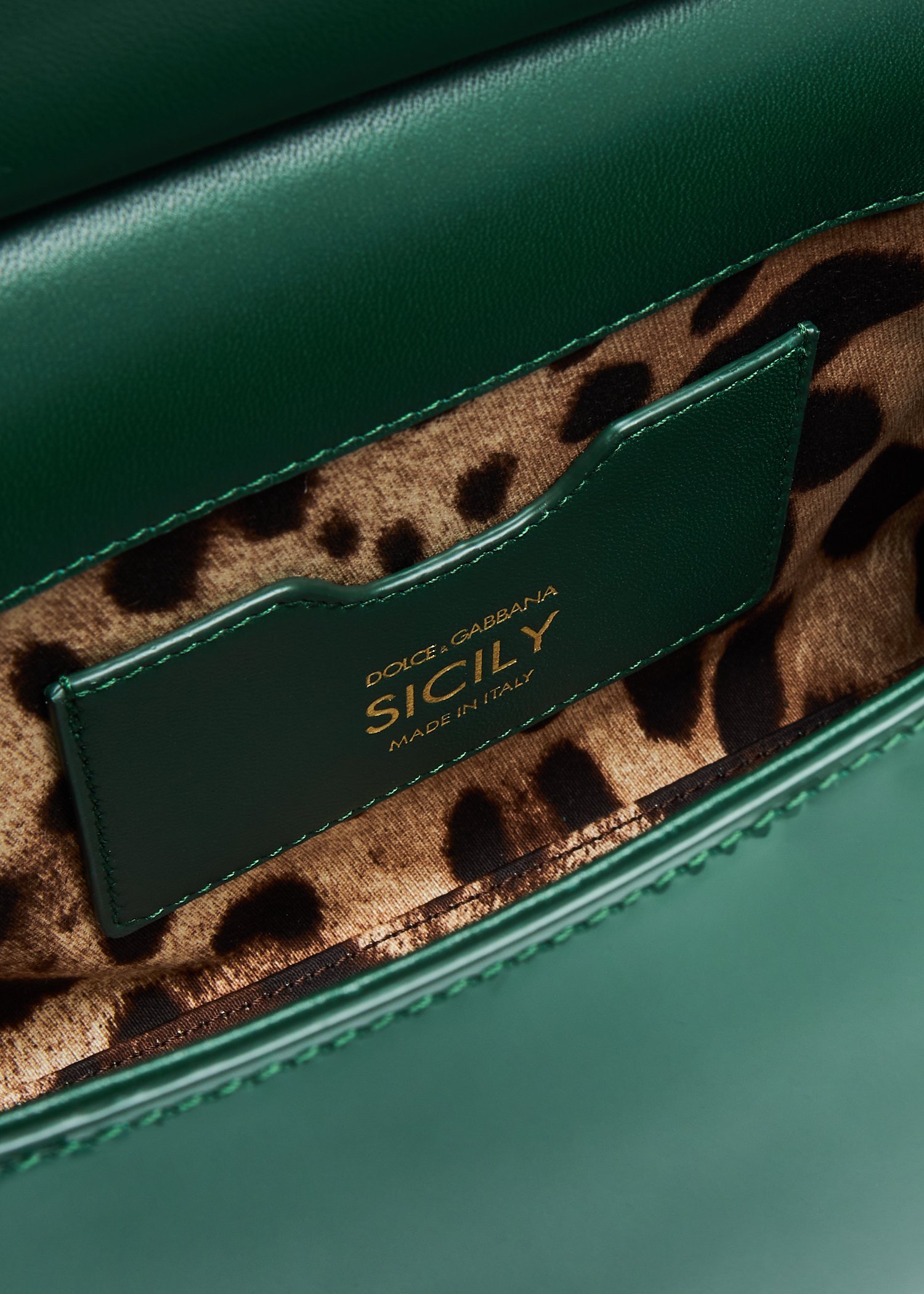 Dolce & Gabbana Medium Sicily Patent-leather Tote Bag In Green