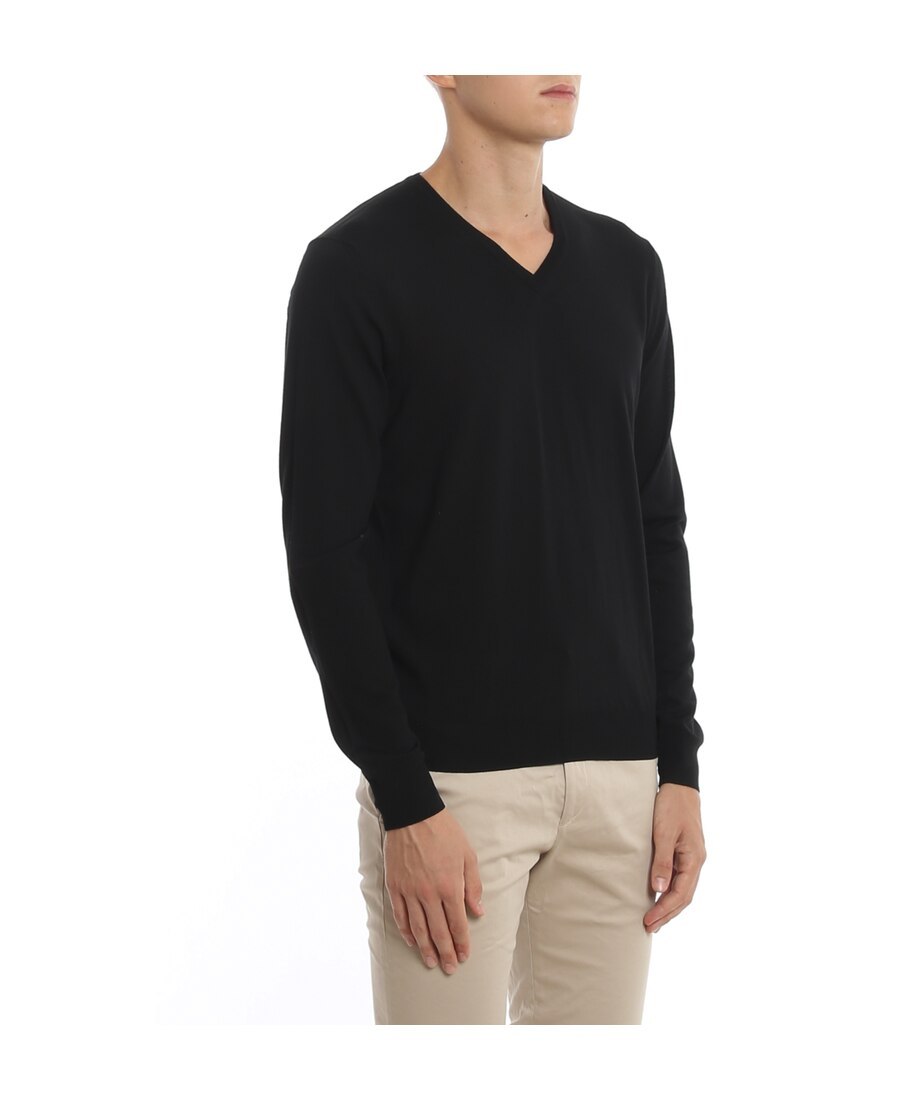 Drumohr V-neck Jumper In Black