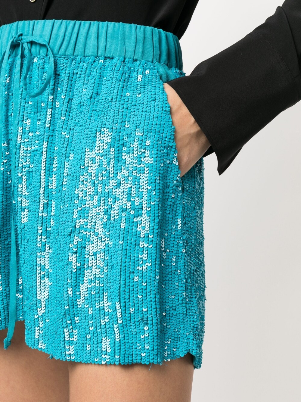 P.a.r.o.s.h Parosh Sequined Shorts In Blue