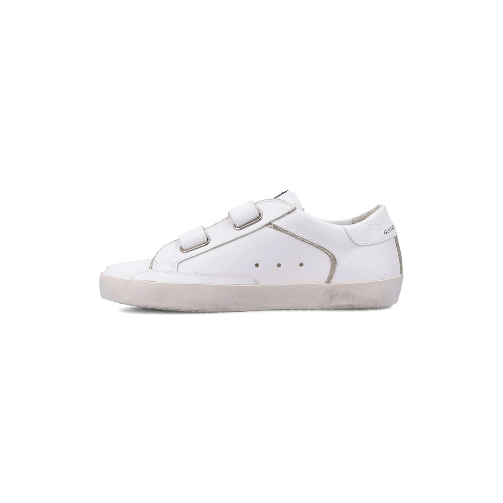 Golden Goose Girls White Kids Old Skool Distressed Leather Low-top Trainers 6 Months-5 Years In White