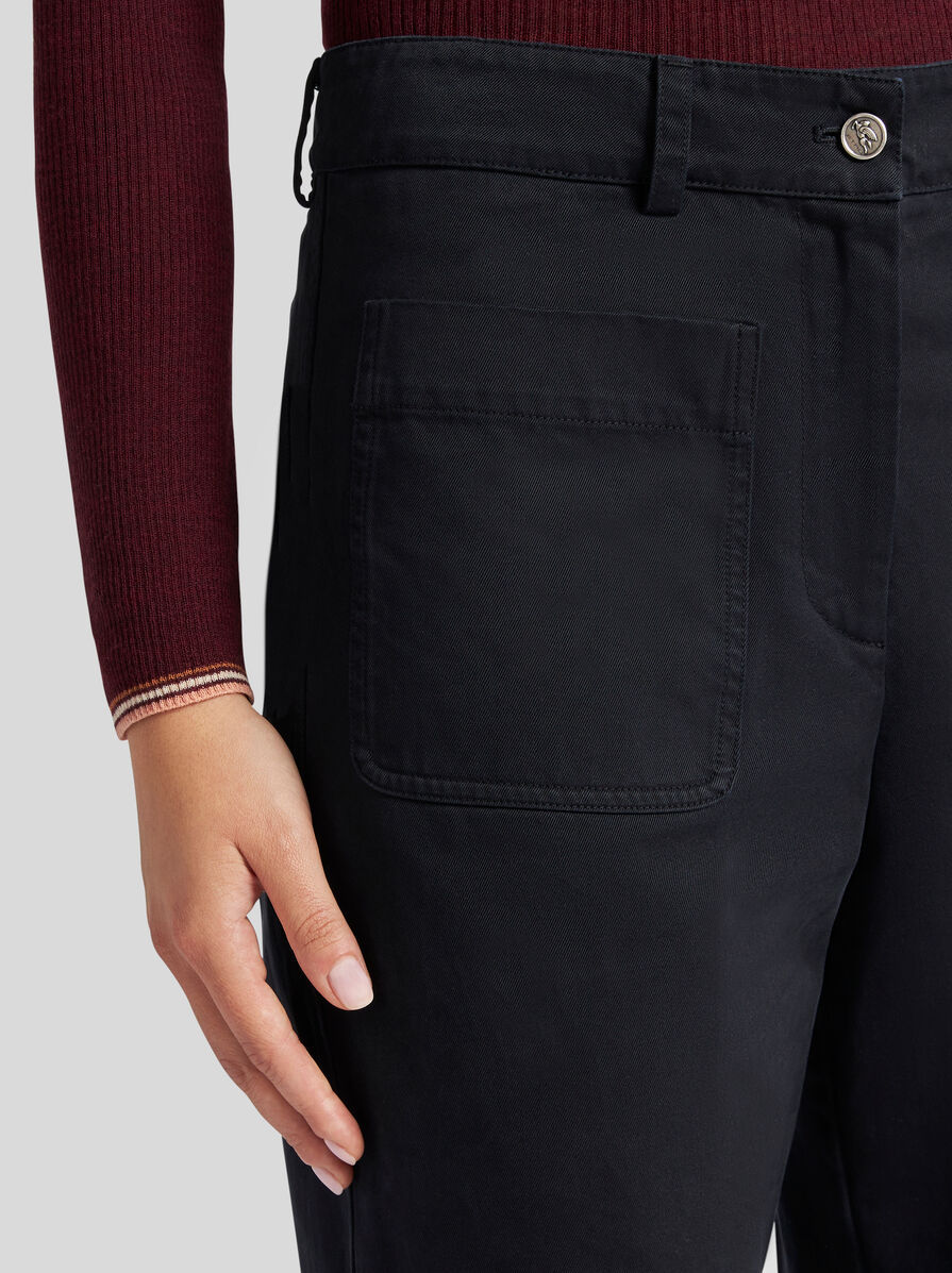 Etro Plain-coloured Wide-leg Trousers