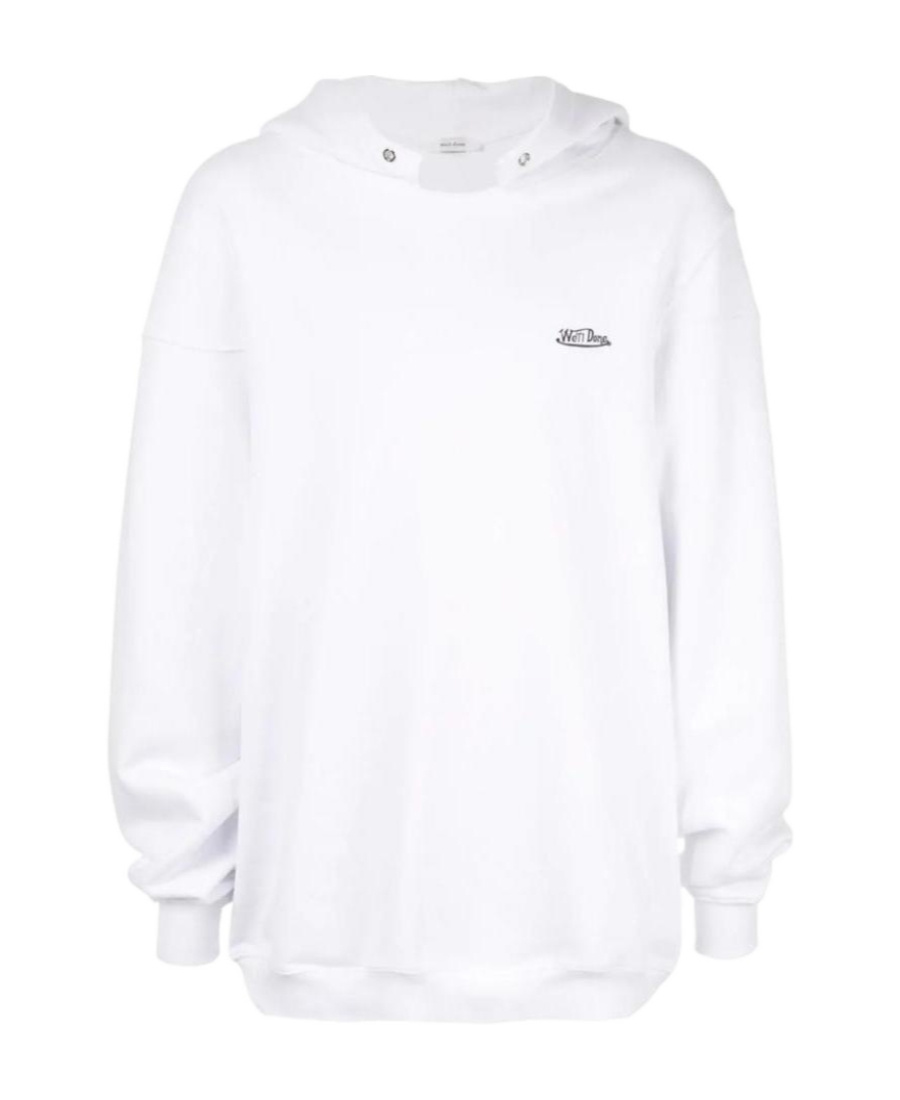We11 Done Hooded Hoodie In White