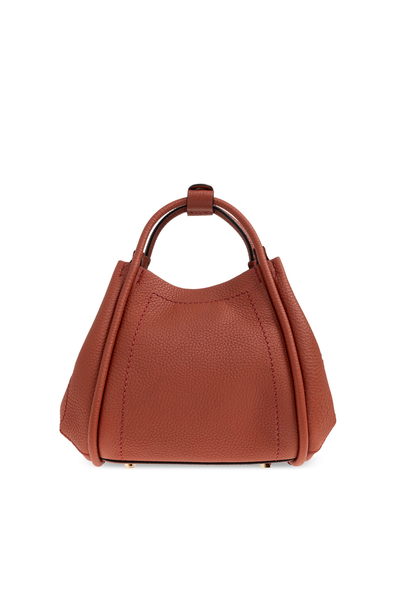 Max Mara Extra-small Leather Marine Bag In Brown