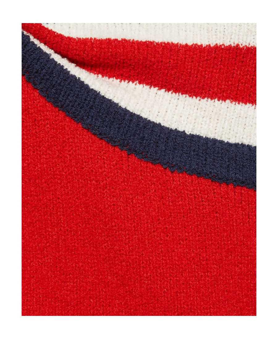 Gucci Knit Cotton Blend Halter Top In Red