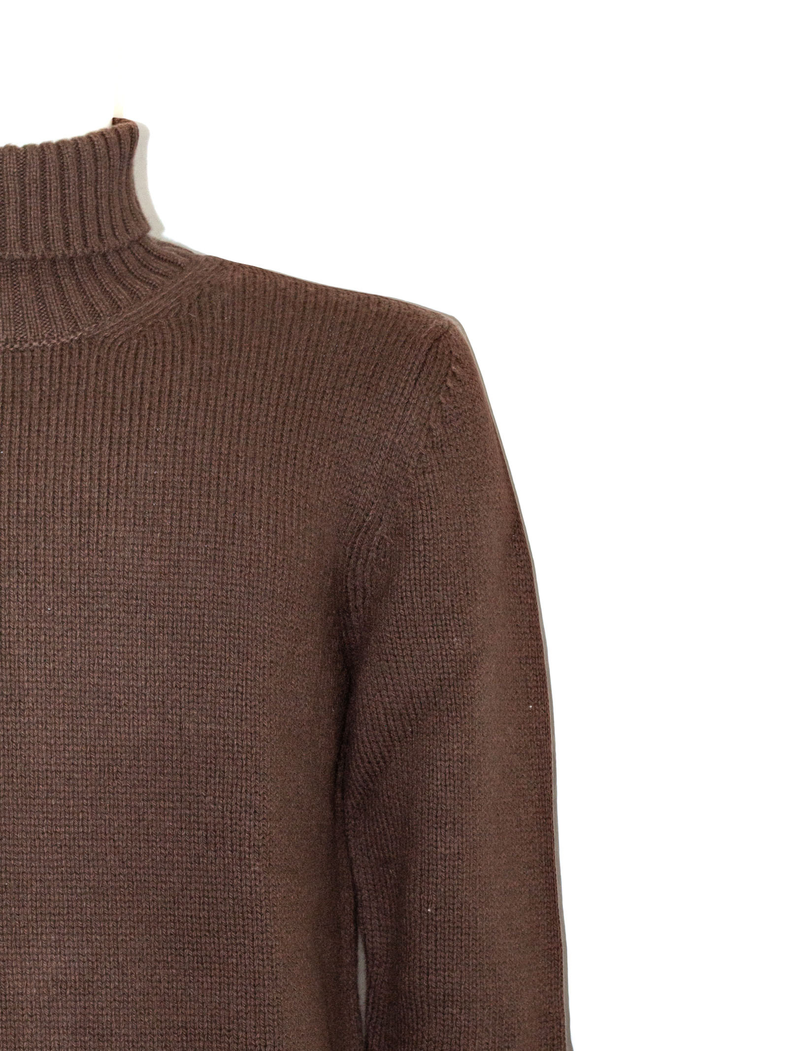 Eleventy Turtleneck Ribbed-trim Sweater In Brown