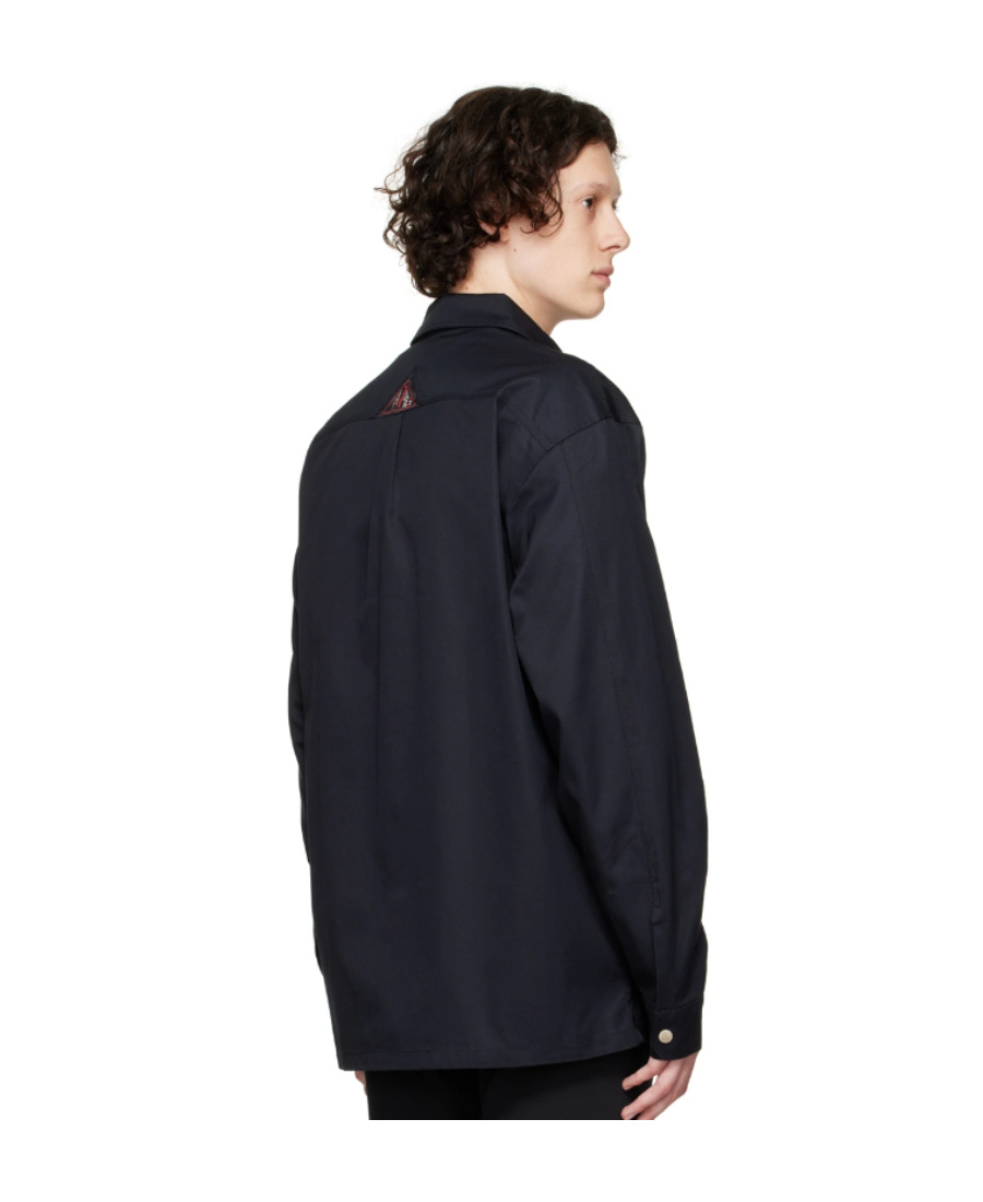 Diesel Button-up Overshirt In Black