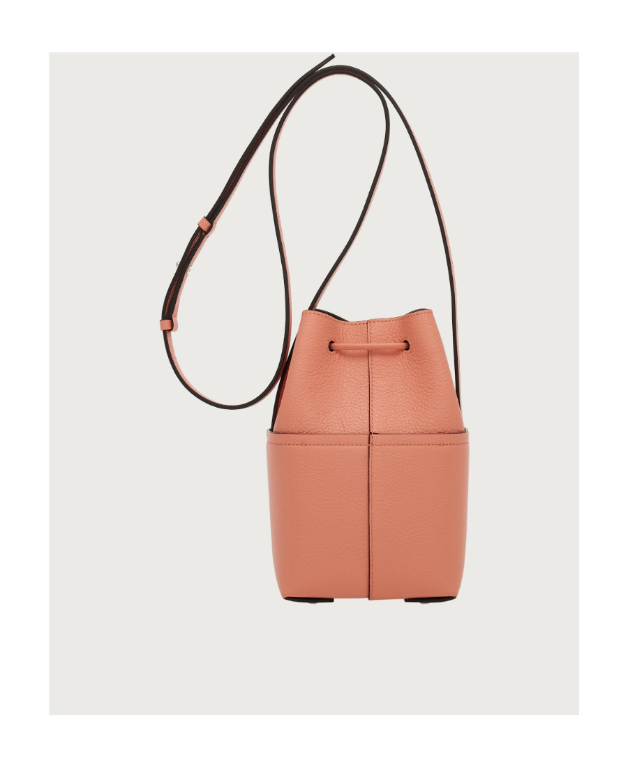 Ferragamo Gancini Bucket Bag In Pink