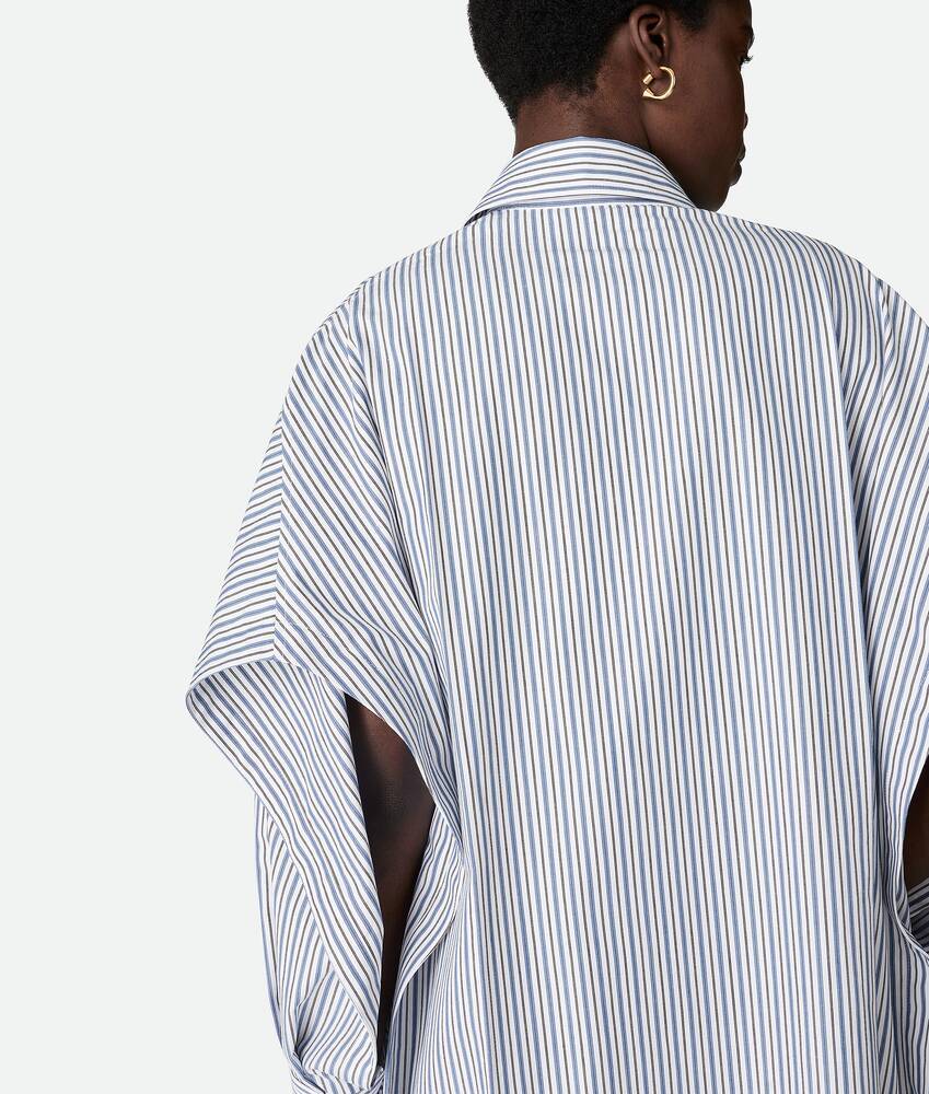 Bottega Veneta Cotton Stripe Dress In White