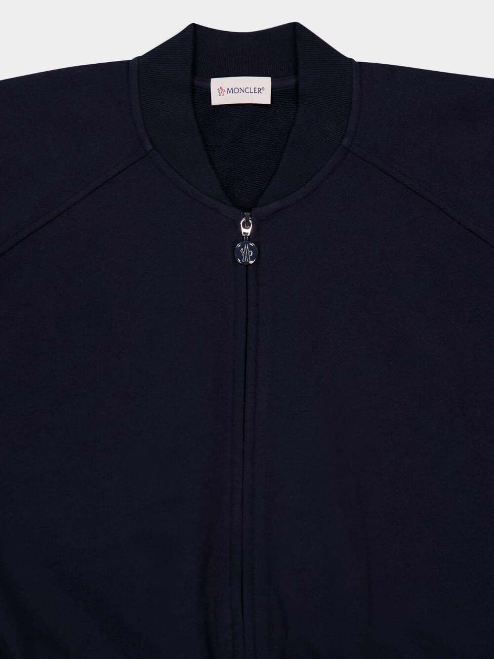 Moncler Cotton Bomber Jacket In Blue