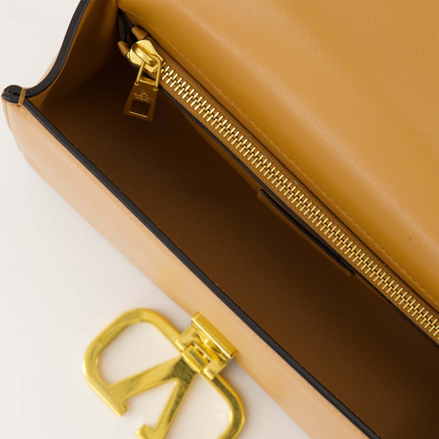 Valentino Vlogo Signature Foldover Top Shoulder Bag In Brown