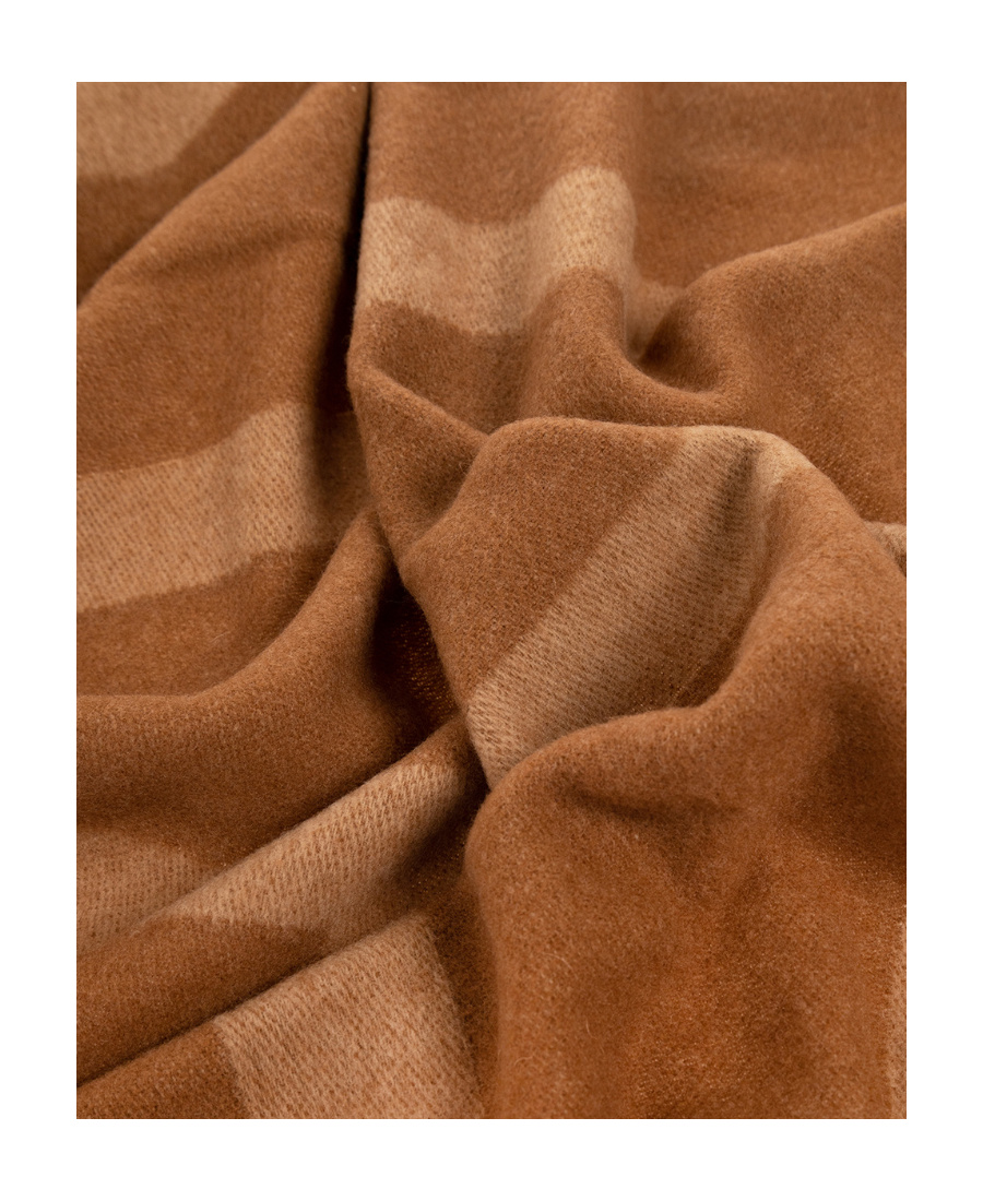 Totême Monogram-intarsia Virgin Wool Scarf In Brown