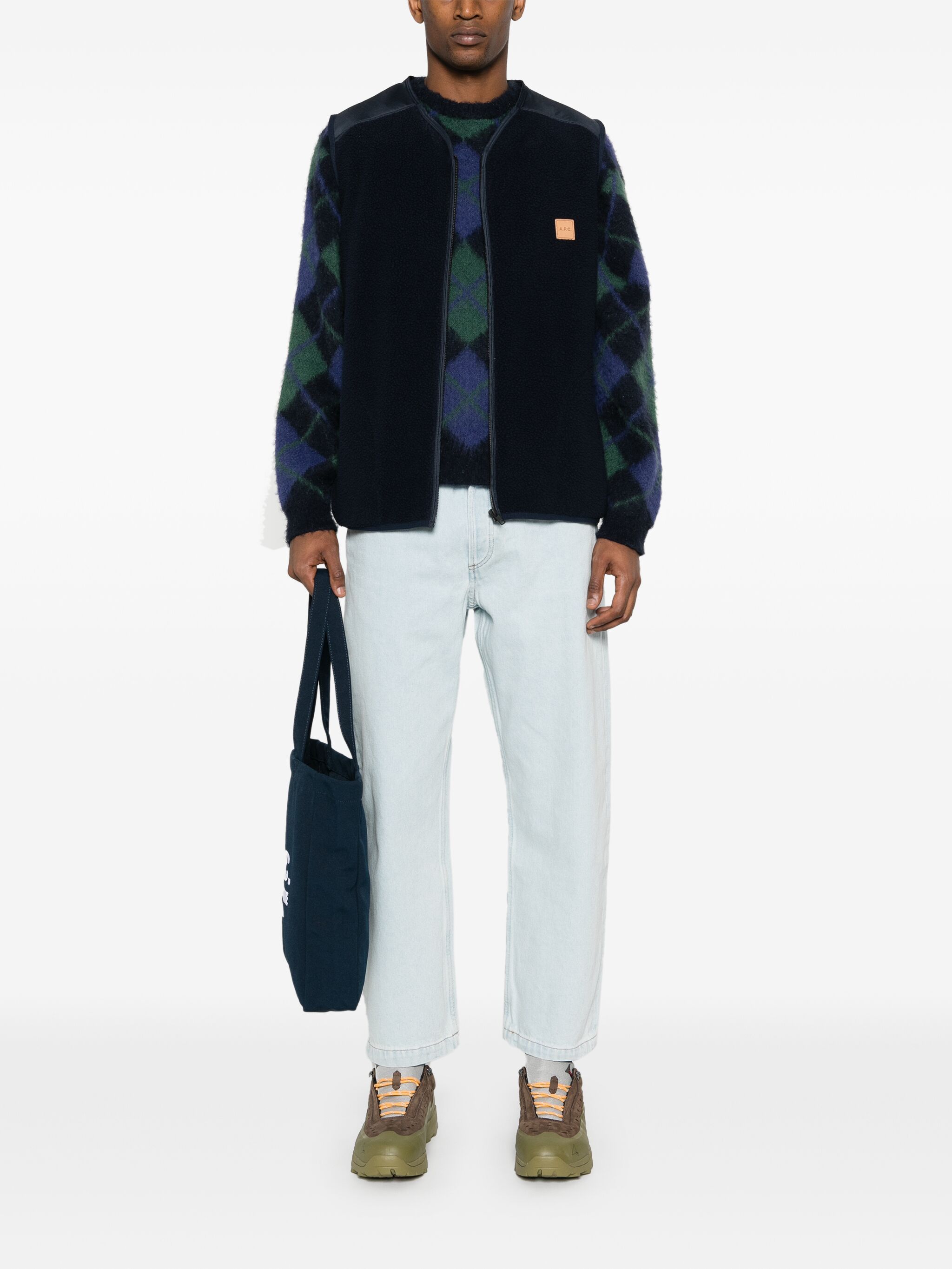 Apc Mid-rise Cropped Jeans In White