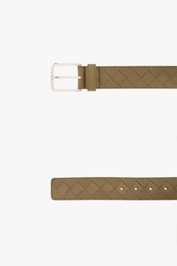Bottega Veneta Logo Belt In Brown