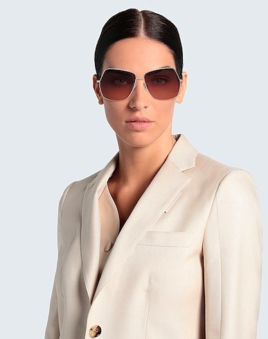 Max Mara Geometric-frame Design Sunglasses In Red