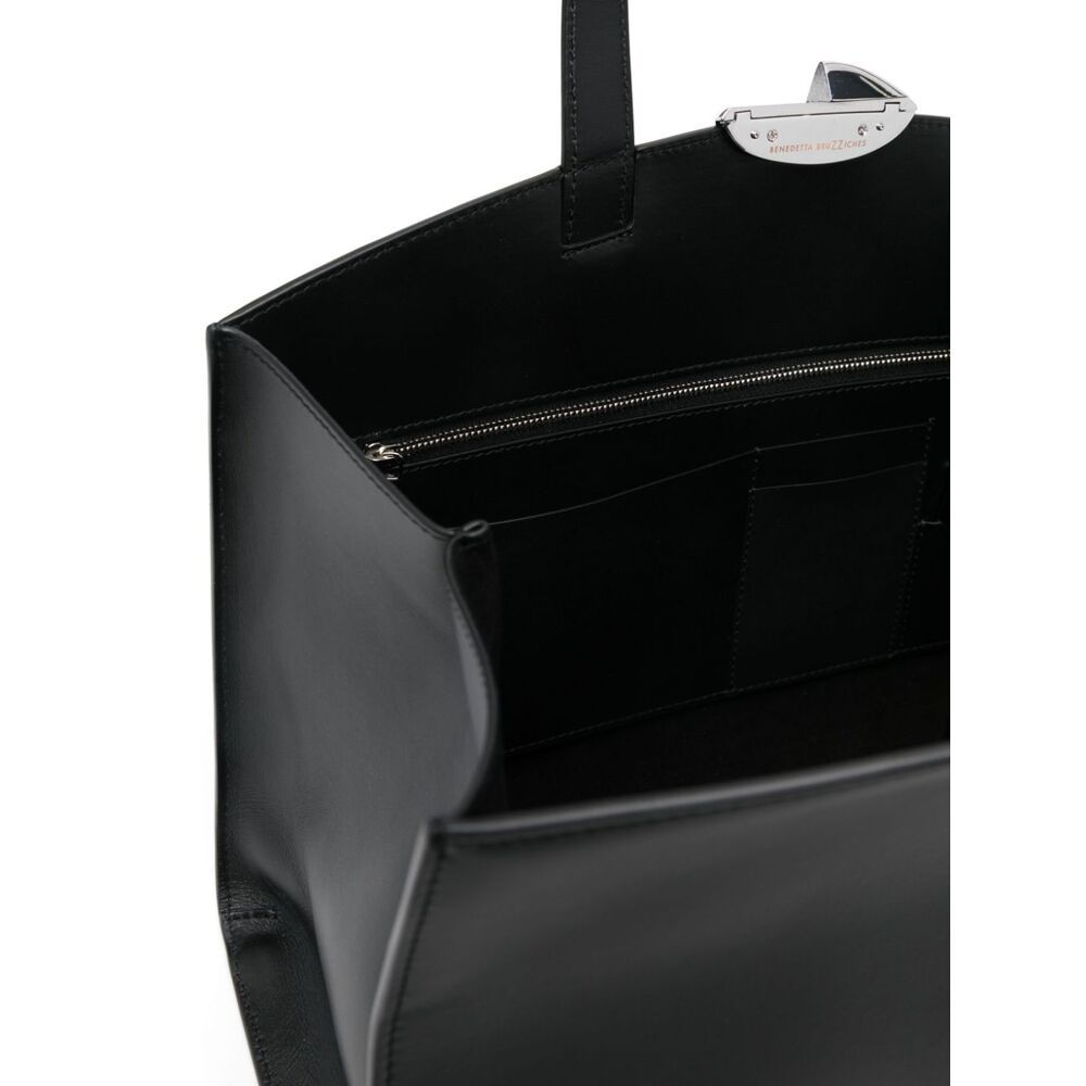 Benedetta Bruzziches Serena Leather Shoulder Bag In Black