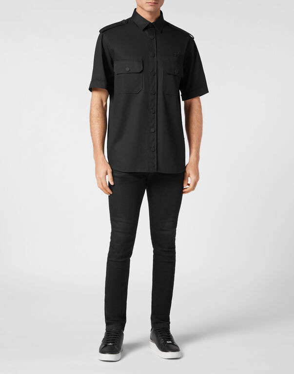 Philipp Plein A Short Sleeved Shirt In Black