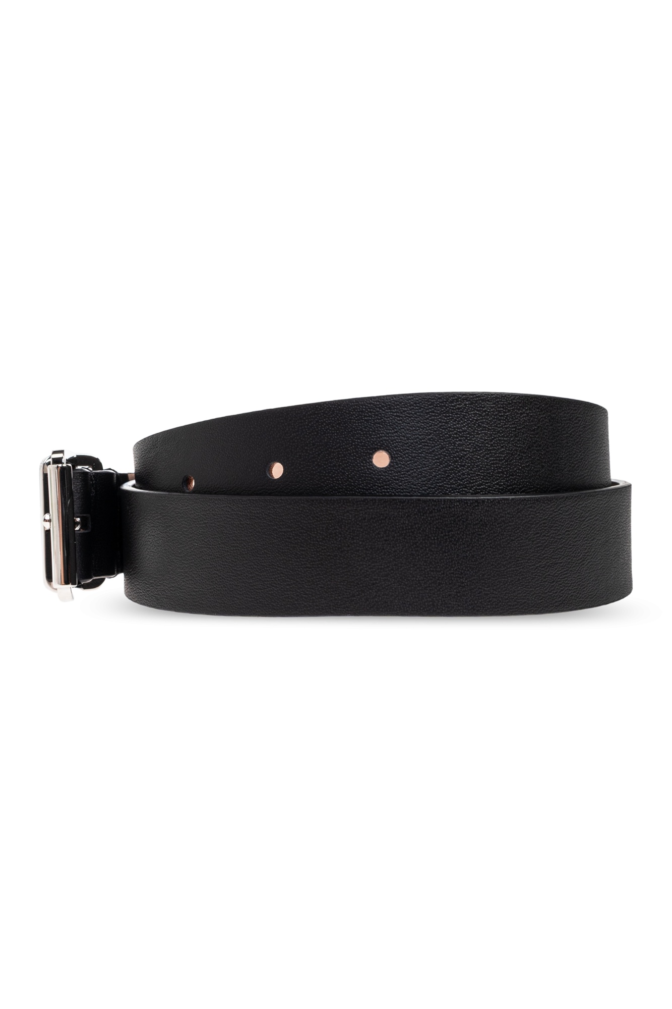 Dsquared2 Square-buckle Leather Belt In Black