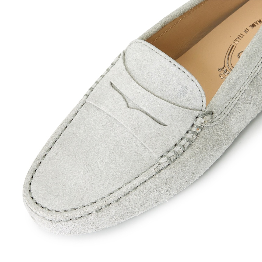 Shop Tod's Leather Loafers In White