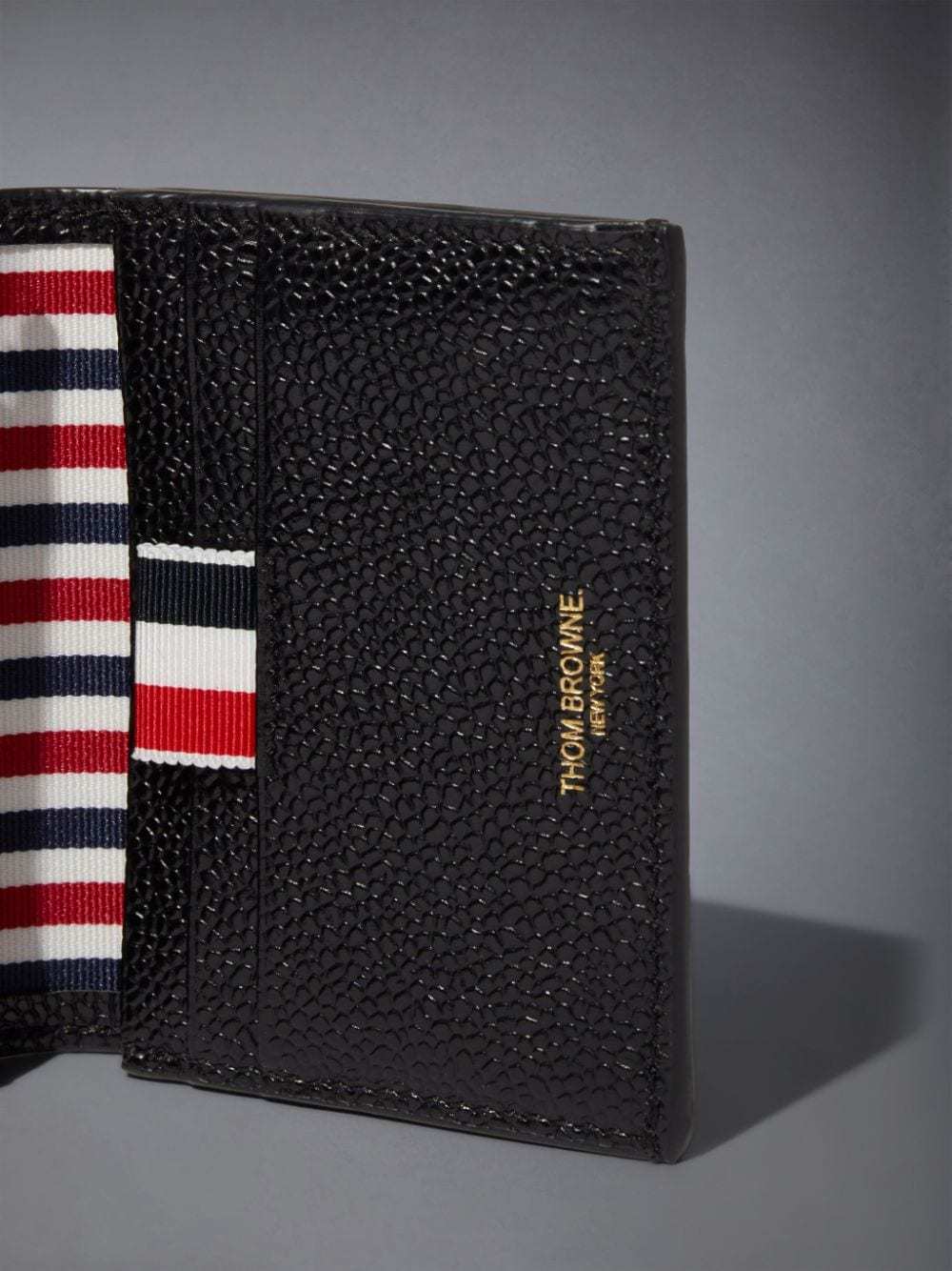 Thom Browne Man Black Wallets & Cardholders In Black