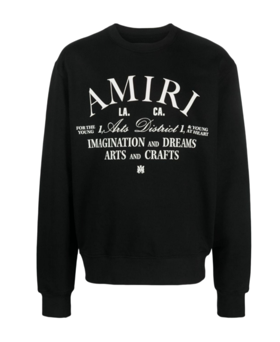 Amiri Arts District Cotton Sweatshirt In Black