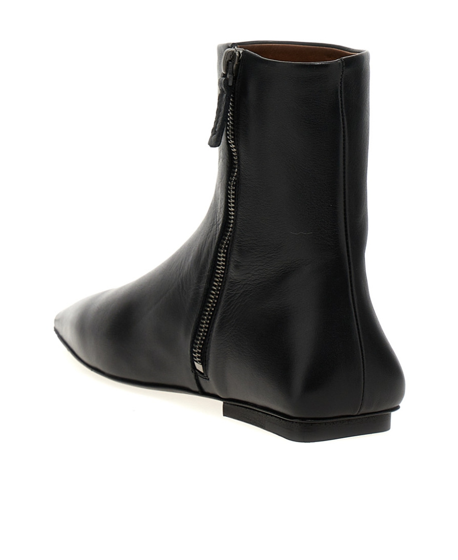 Marsèll Flat Leather Boots In Black