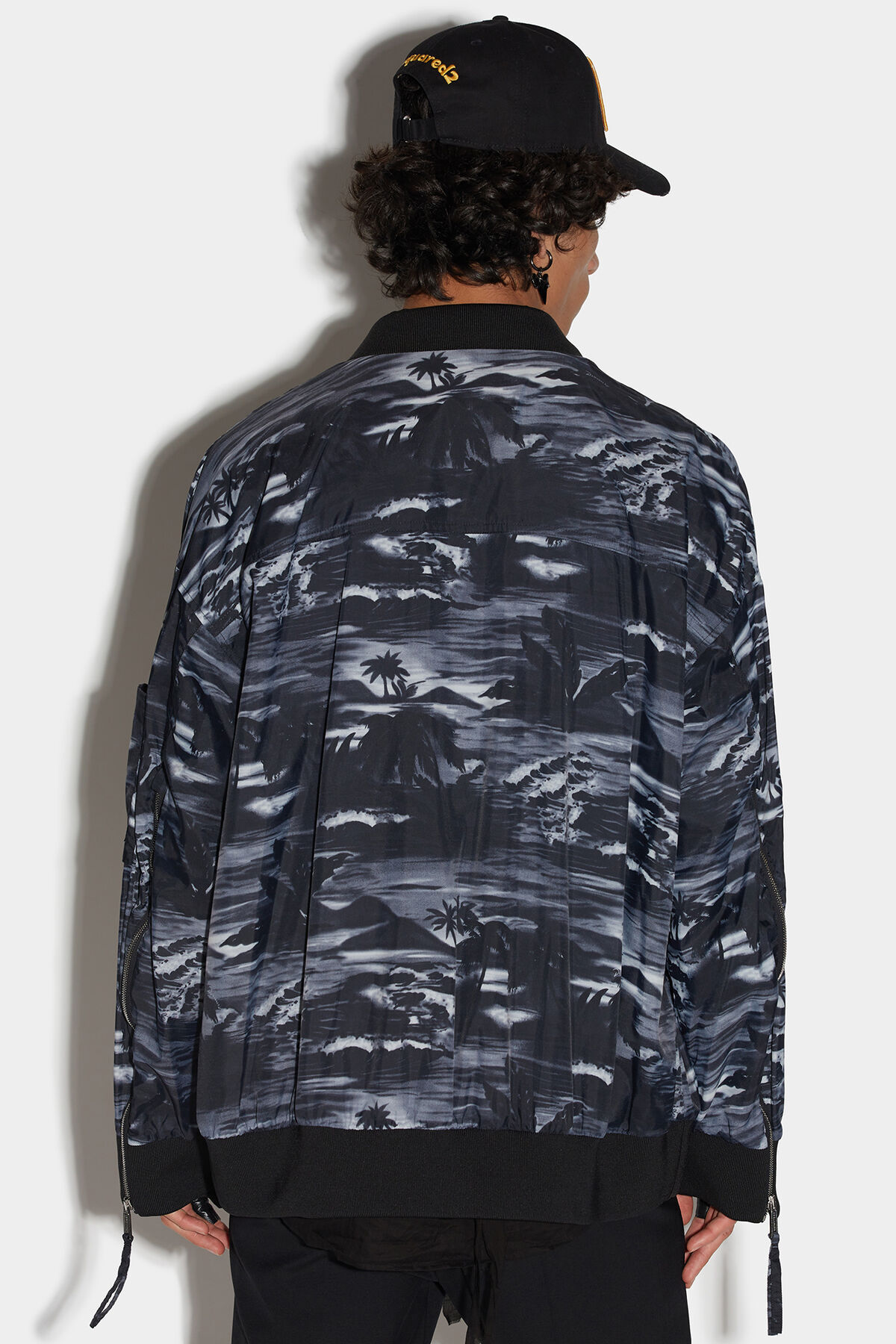Dsquared2 Man Jacket Slate Blue Size 44 Polyamide In Black