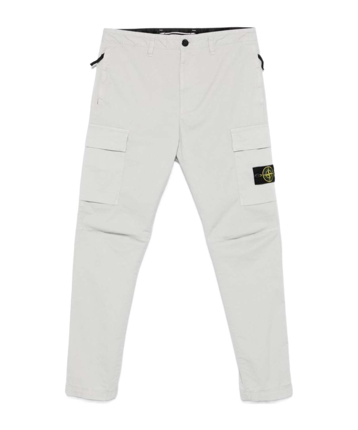 Stone Island Tapered Leg Cargo Trousers In Gray
