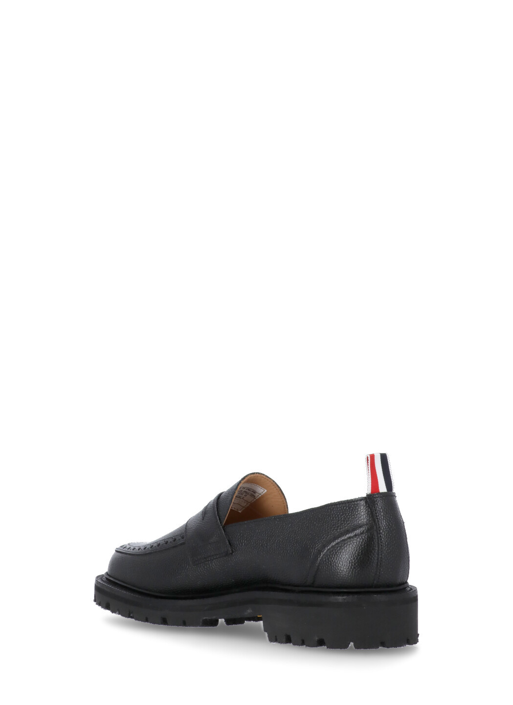 Thom Browne Grosgrain-loop Round-toe Loafers In Black
