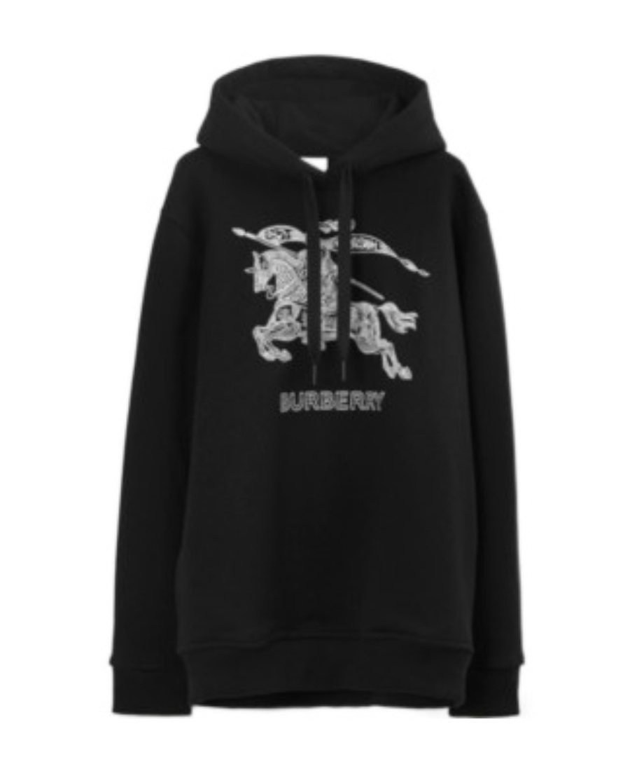 BURBERRY BURBERRY LOGO PRINTED DRAWSTRING HOODIE
