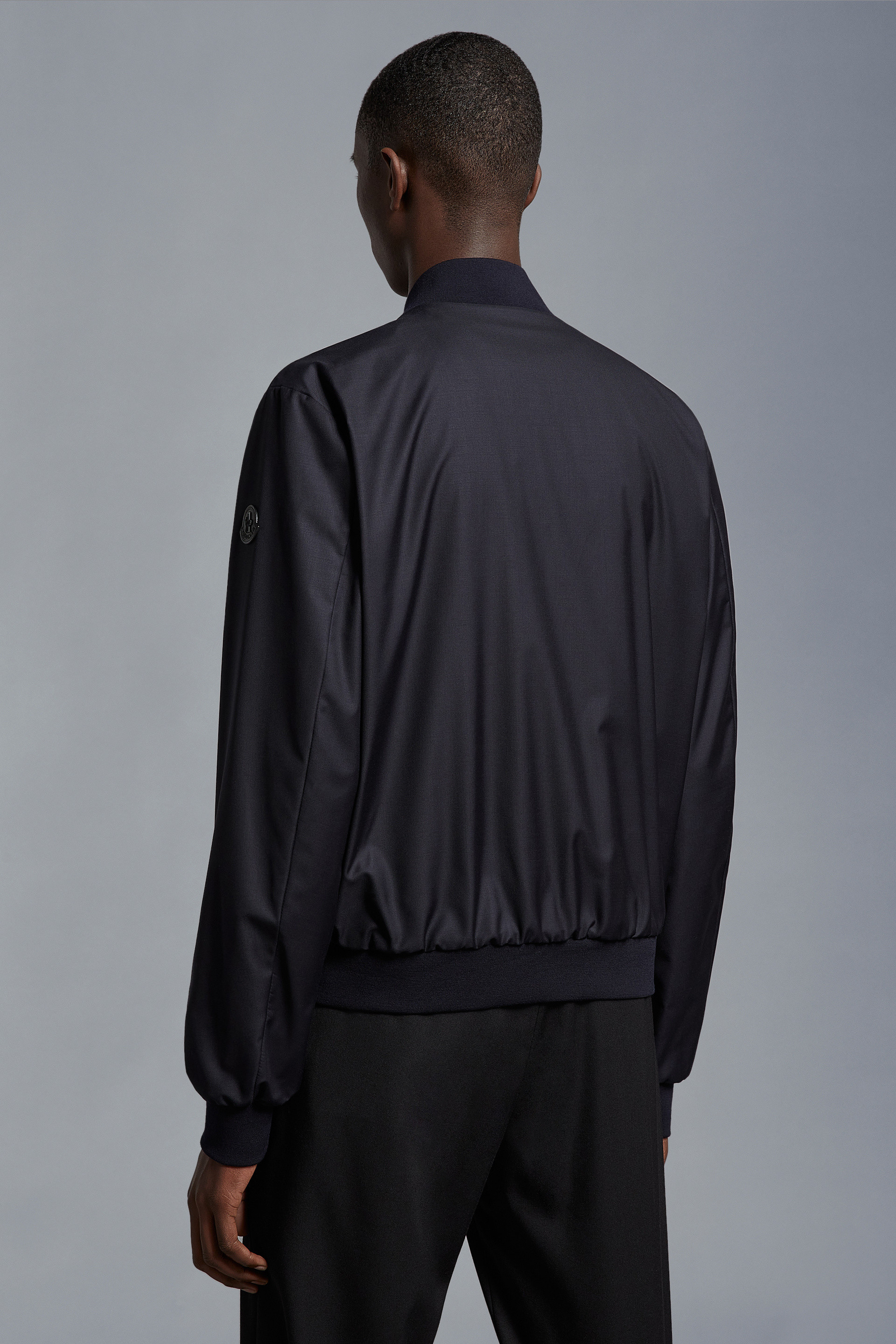 Moncler Barn Reversible Bomber Jacket In Blue