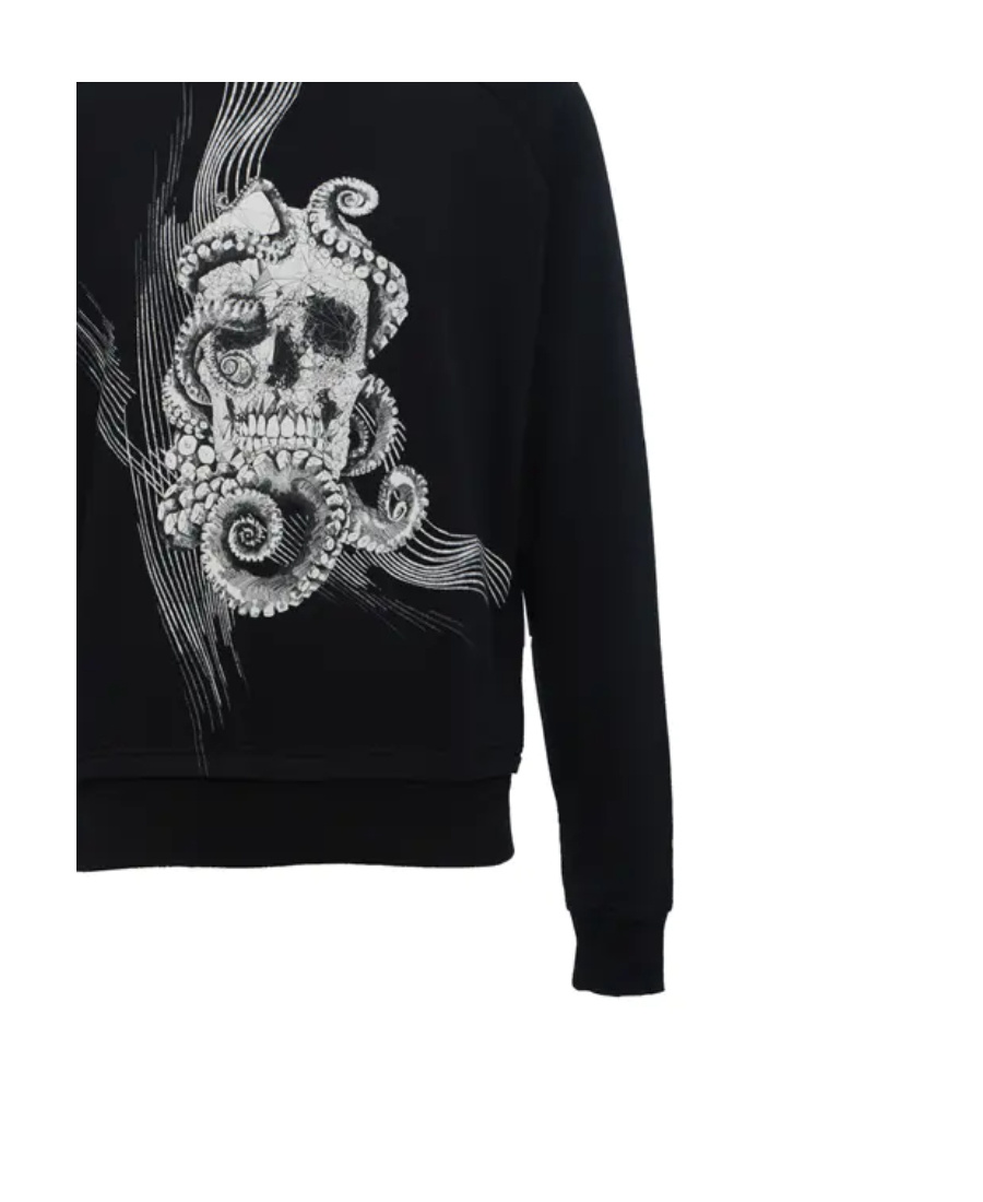 Just Cavalli Round Collar Logo Sweater In Black