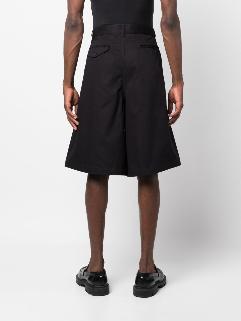 Comme Des Garçons Waist Belt Shorts In Black