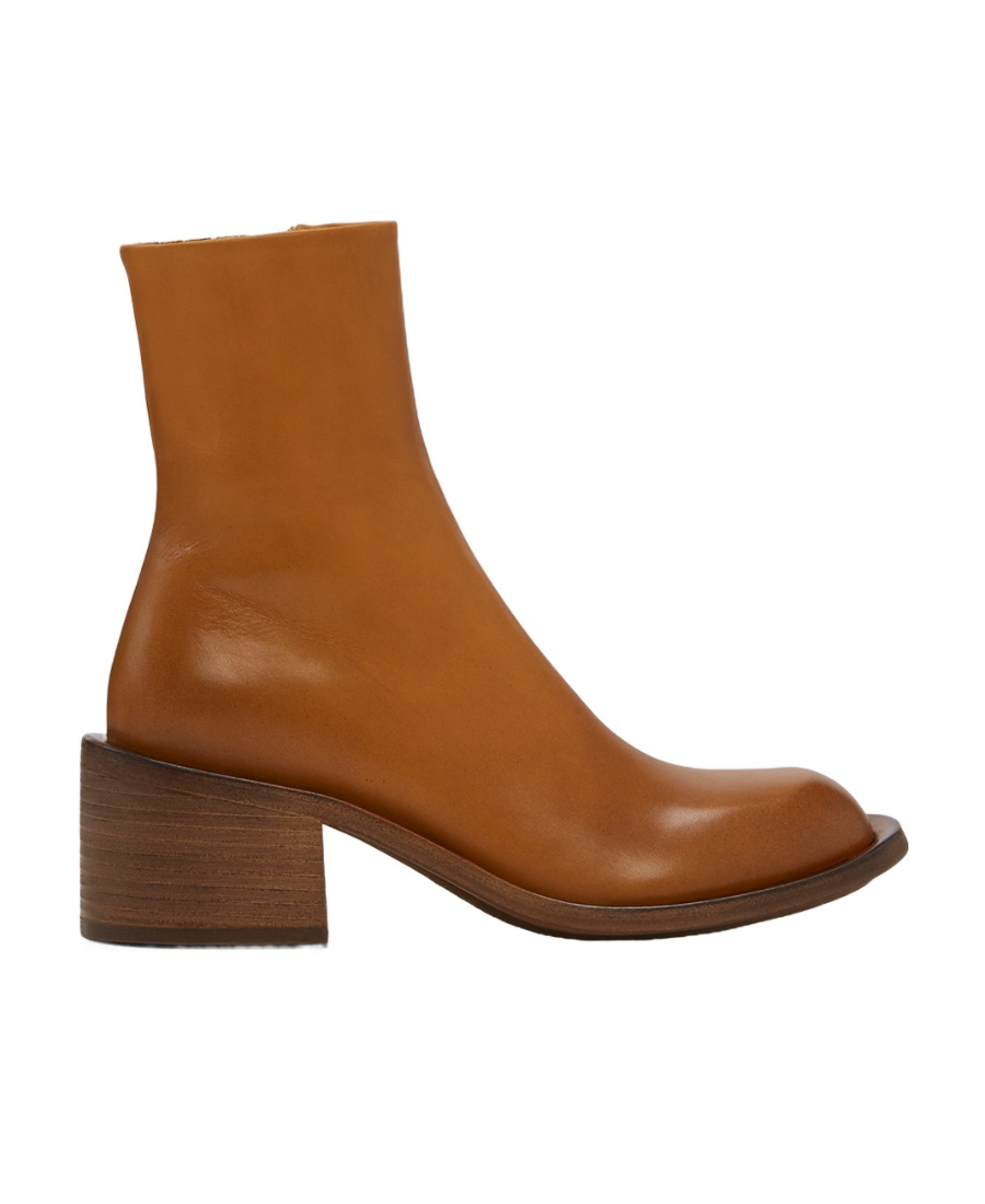 Shop Marsèll 60mm Block-heel Leather Boots In Brown