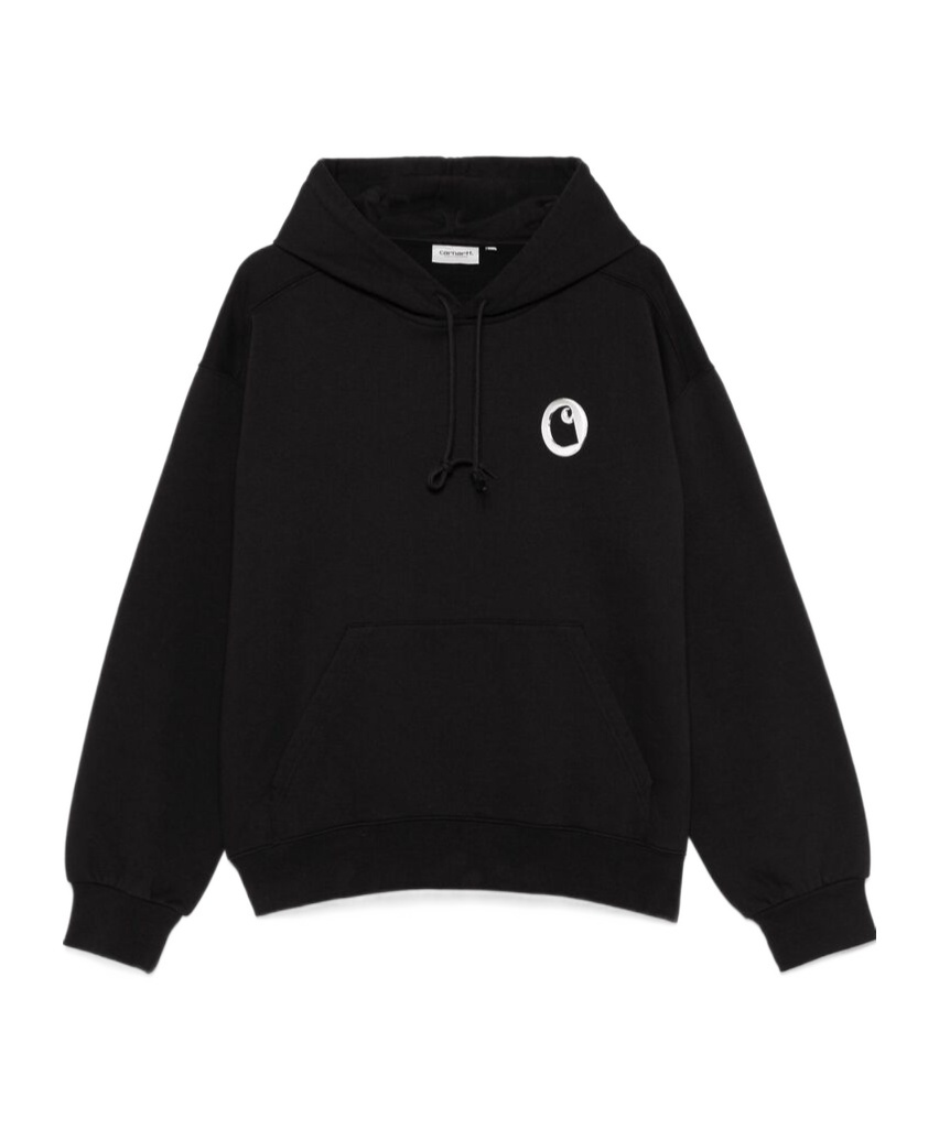 Carhartt Pendant Chain Pattern Hooded Hooded Hoodie In Black