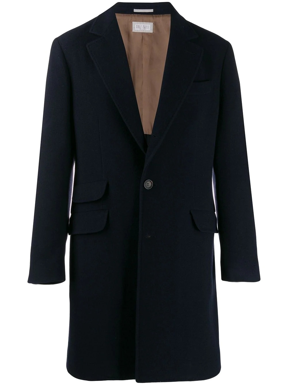 Brunello Cucinelli Single-breasted Cashmere Coat In Black