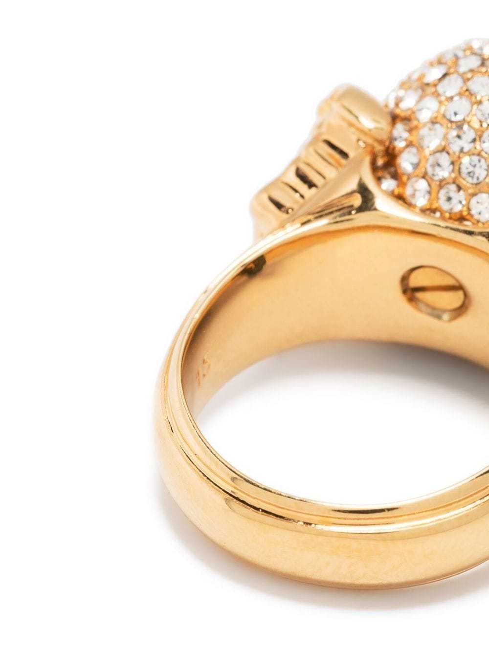 Versace Fashion Metal Ring With Rhinestones Accessories In Yellow