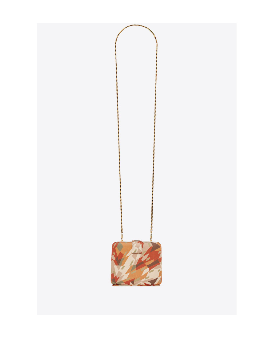 Saint Laurent Logo Mini Bag In Nude