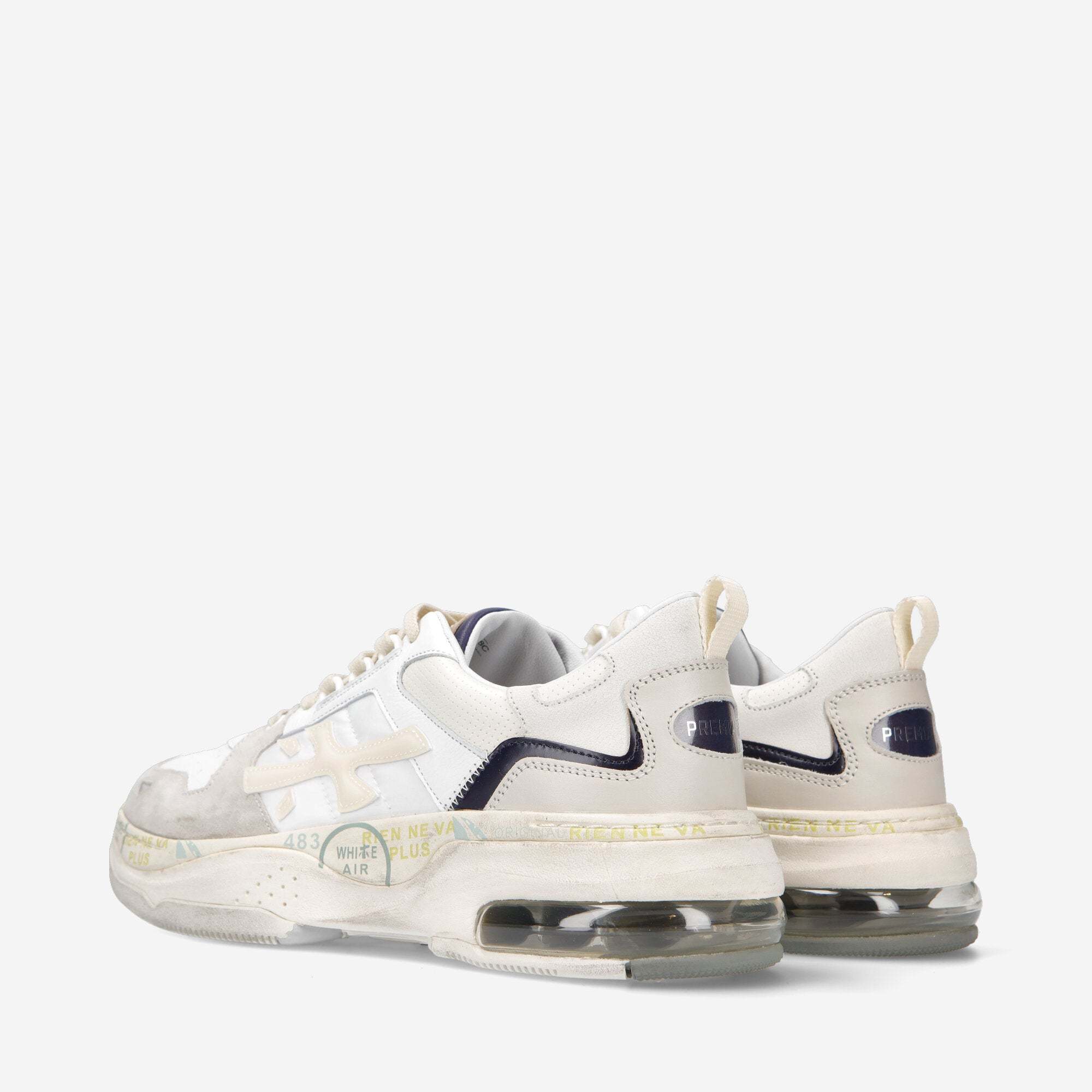 Premiata Round Head Low-cut Casual Shoes In White