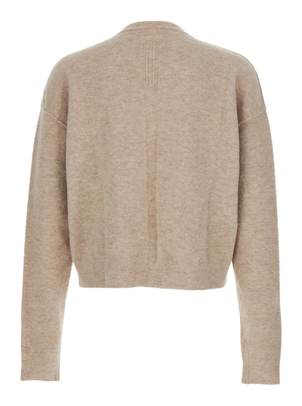 Rick Owens V-neck Long-sleeved Sweater In Neutral