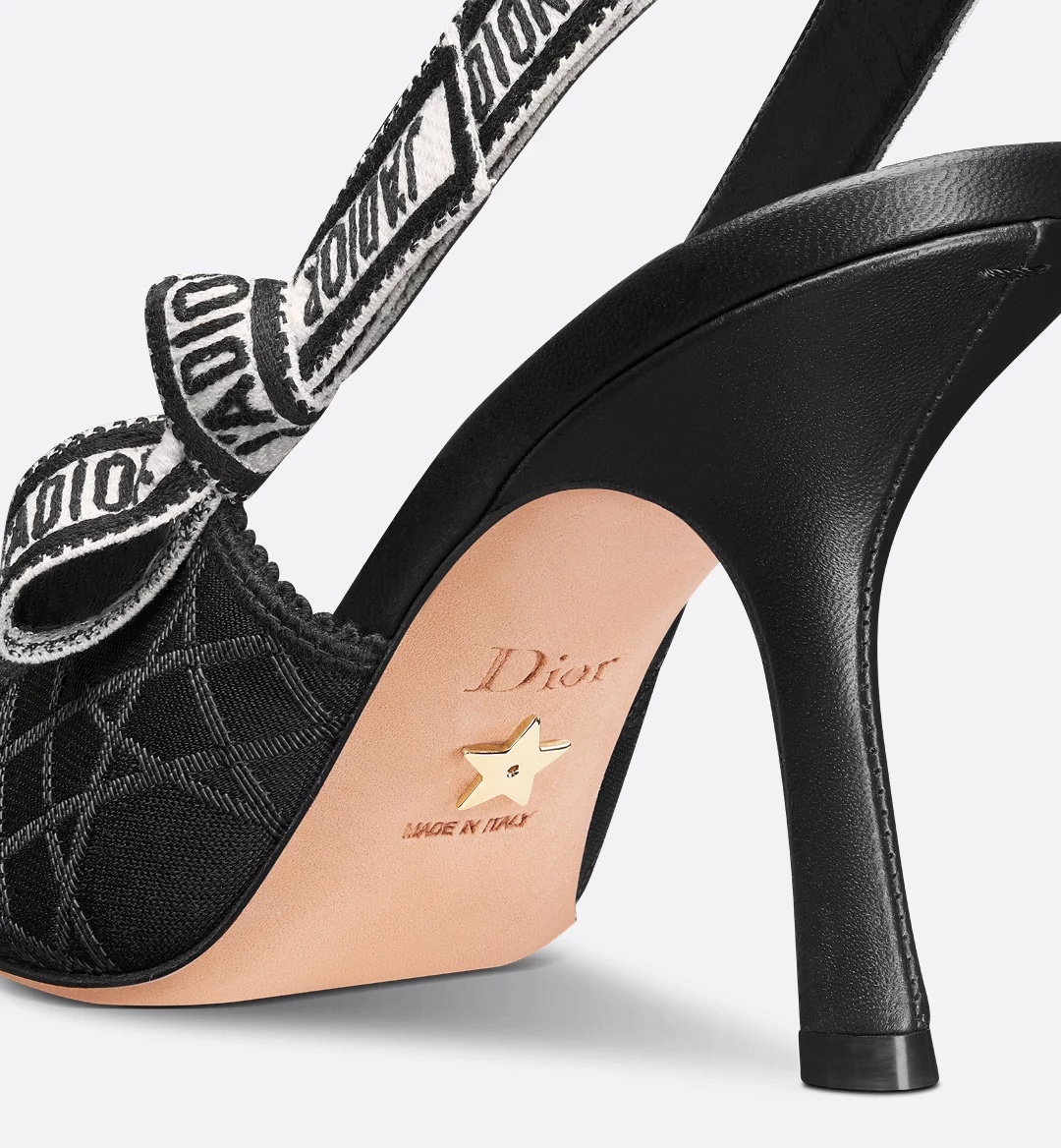 Dior Pointed High-heeled Sandals In Black