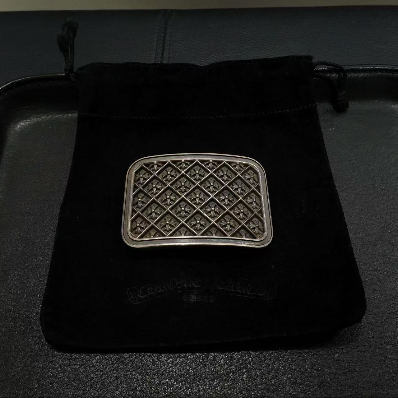 Chrome Hearts Cross Belt Buckle In Black