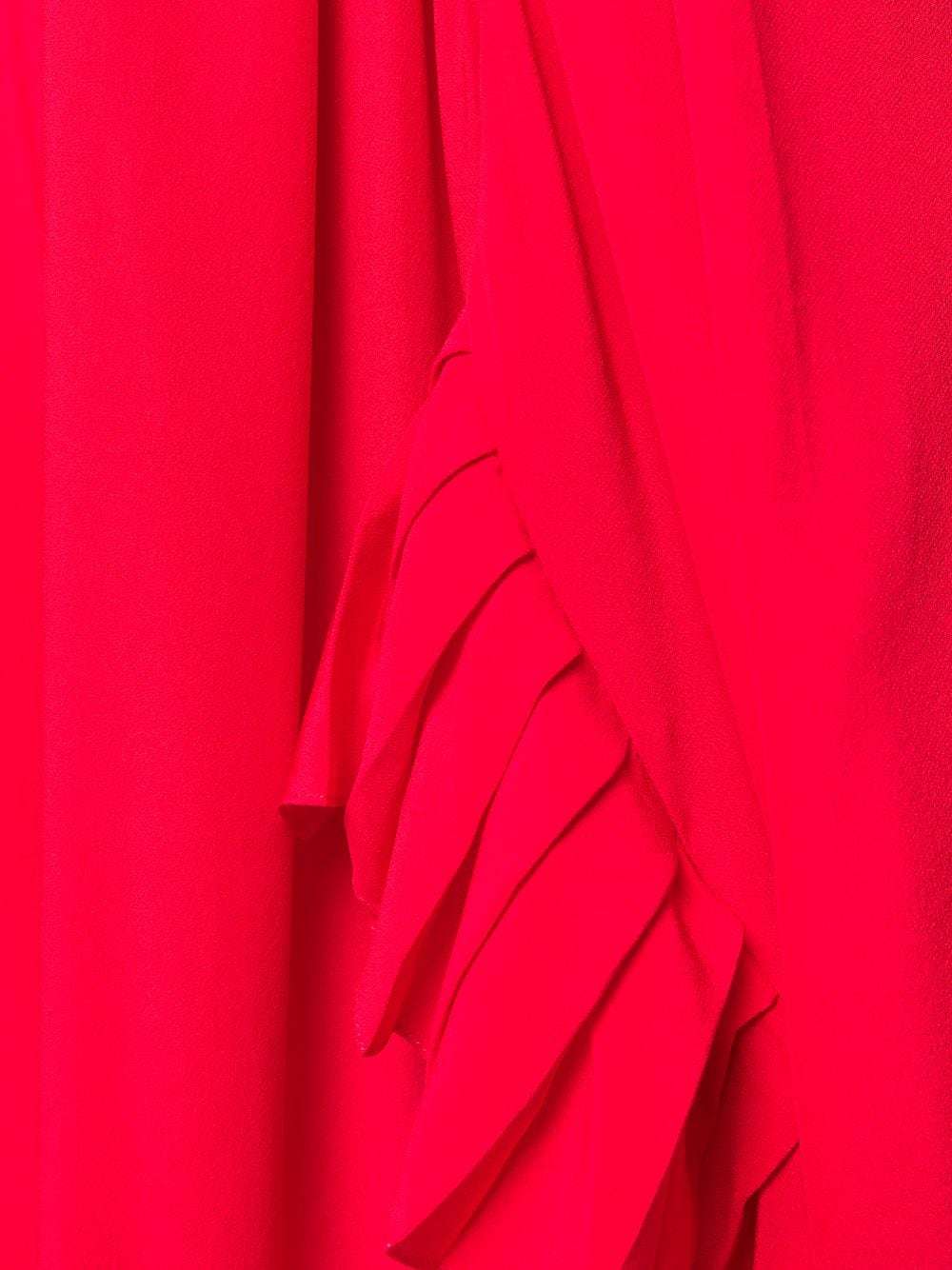 Stella Mccartney Silk Draped Ruffle Skirt In Red