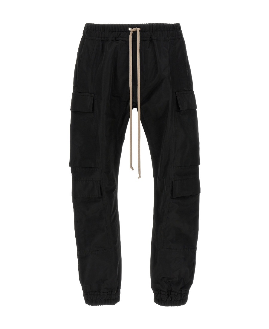 Rick Owens Mastodon Megacargo Tapered-leg Trousers In Black