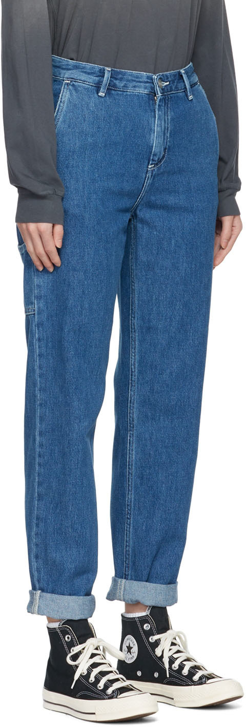 Carhartt Pierce Straight-leg Organic Cotton Jeans In Blue